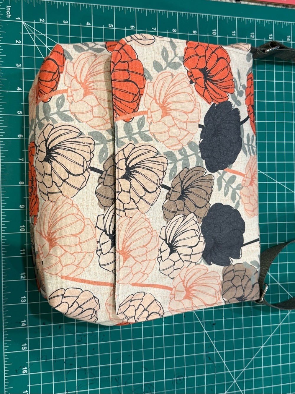 Handmade Floral Crossbody Bag | Artisan Cotton Messenger Purse | - Picture 3 of 5